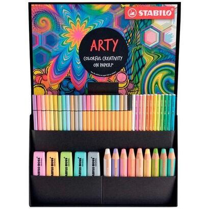 stabilo-set-creativo-arty-pastel-estuche-50-ud-csurtidos