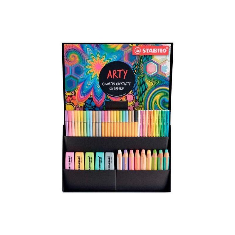 stabilo-set-creativo-arty-pastel-estuche-50-ud-csurtidos