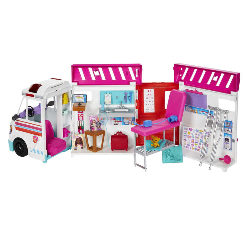 mattel-barbie-2-in-1-ambulance-playset-vehiculo-de-juguete mattel-barbie-2-in-1-ambulance-playset-vehiculo-de-juguete