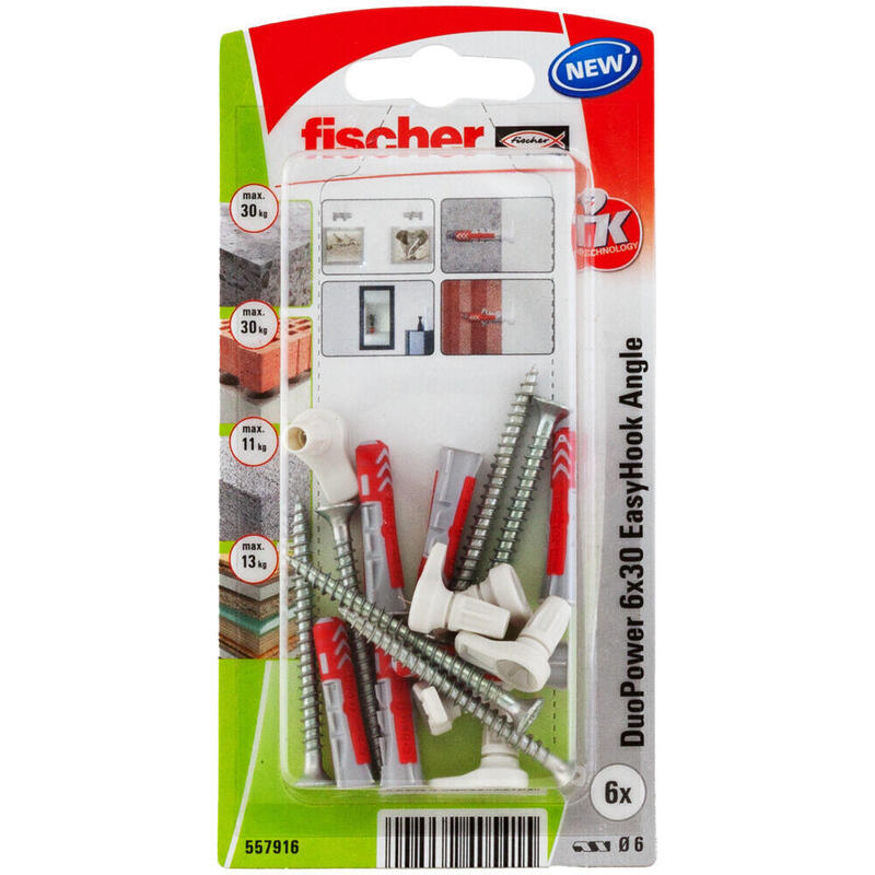 pack-de-4-unidades-blister-8-alcayatas-duopower-easyhook-5x25-557916-fischer