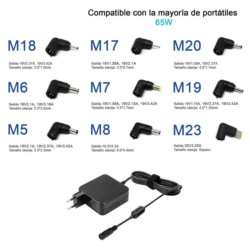 cargador-universal-para-portatiles-95-20v-65w-9-tips