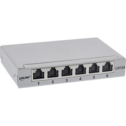 inline-patch-panel-cat6a-05u-6-port-for-tablewallrail-with-dust-projoection-gris