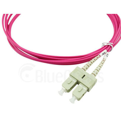 blueoptics-sfp3232fu1mk-cable-de-fibra-optica-1-m-sc-om4-magenta