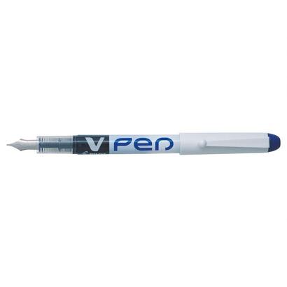 pack-de-12-unidades-pilot-pluma-estilografica-v-pen-desechable-tinta-liquida-borrable-punta-de-acero-trazo-de-05mm-color-azul