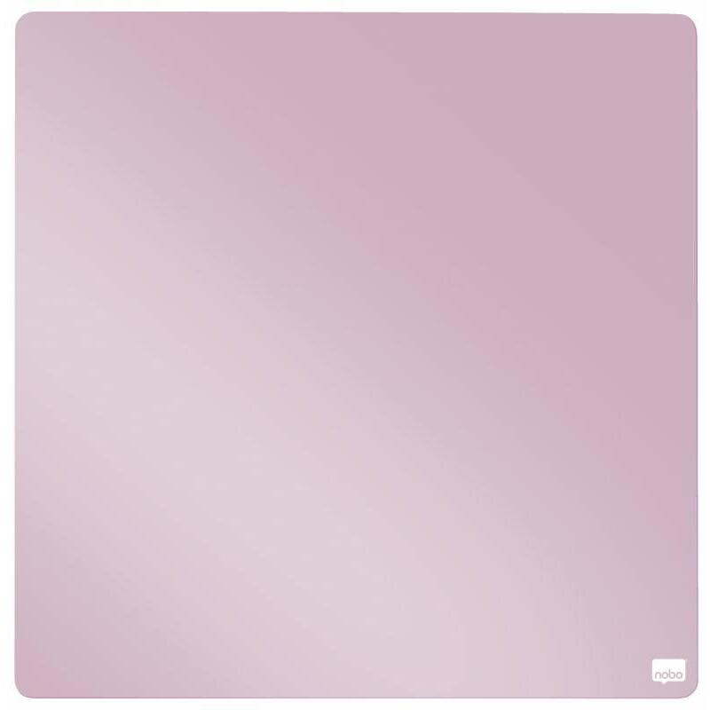 nobo-mini-pizarra-magnetica-tile-360x360mm-sin-marco-almohadillas-adhesivas-e-imanes-diseno-creativo-y-colorido-rosa