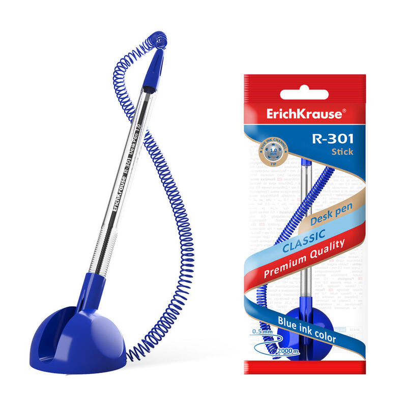 erichkrause-boligrafo-r-301-desk-pen-10-punta-de-10mm-tinta-de-secado-rapido-cuerpo-hexagonal-transparente-color-azul