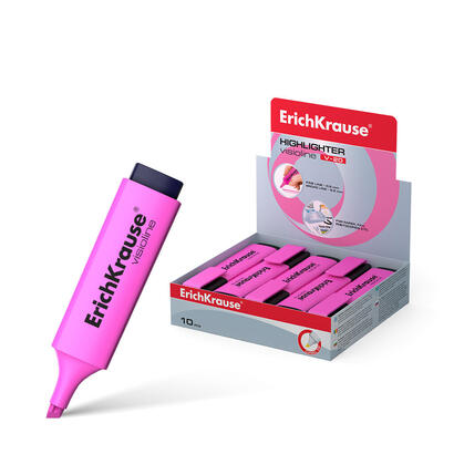 pack-de-10-unidades-erichkrause-visioline-v-20-marcador-de-texto-con-punta-biselada-tinta-fluorescente-a-base-de-agua-color-rosa