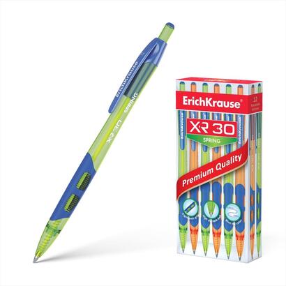 pack-de-12-unidades-erichkrause-boligrafo-automatico-xr-30-spring-cuerpo-translucido-de-colores-neon-punta-de-07mm-tinta-de-seca