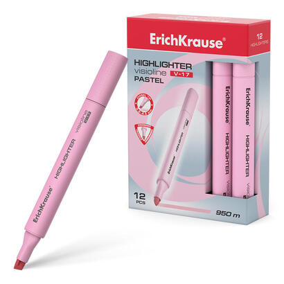 pack-de-12-unidades-erichkrause-visioline-v-17-pastel-marcador-de-texto-punta-biselada-tinta-a-base-de-agua-color-rosa