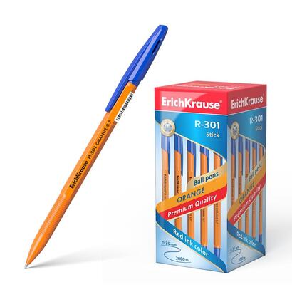 pack-de-50-unidades-erichkrause-boligrafo-r-301-naranja-stick-07-cuerpo-hexagonal-opaco-punta-de-07mm-tinta-de-secado-rapido-col