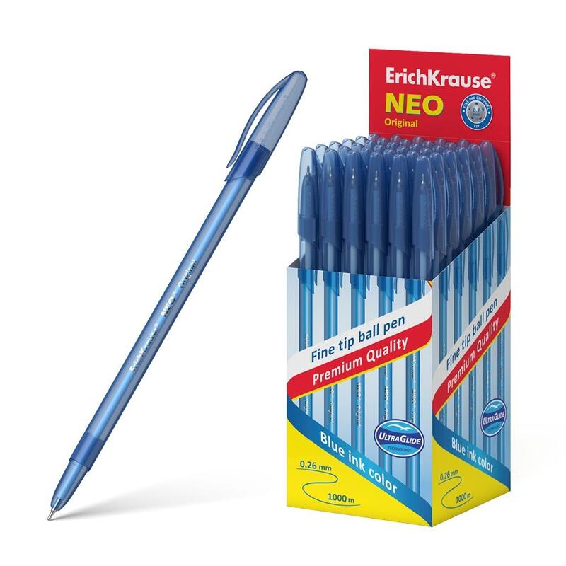 pack-de-50-unidades-erichkrause-boligrafo-neo-original-punta-de-aguja-sofisticada-fine-tip-cuerpo-redondo-translucido-mate-tinta