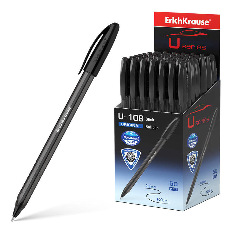 pack-de-50-unidades-erichkrause-boligrafo-u-108-original-stick-ultra-glide-technology-tinta-color-negro