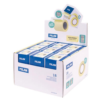 caja-expositora-18-notas-adhesivas-en-rollo-color-amarillo-pastel-milan