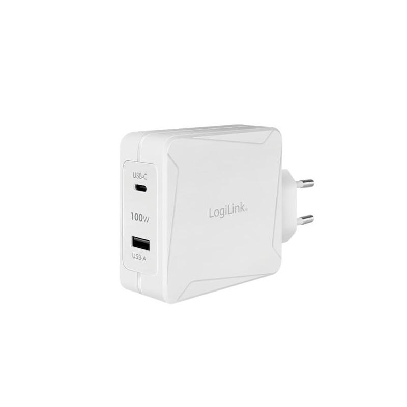 cargador-logilink-2-port-usb-a-usb-c-100-w-blanco