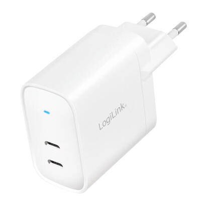 cargador-logilink-2xusb-c-40-w-blanco