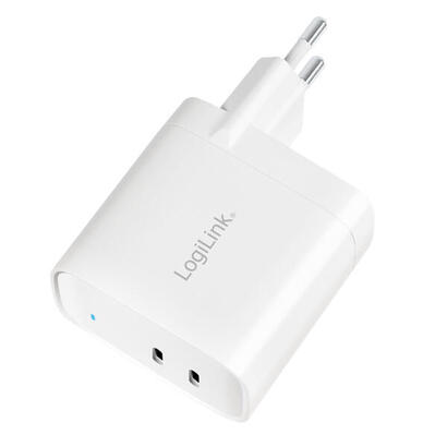 cargador-logilink-2xusb-c-40-w-blanco