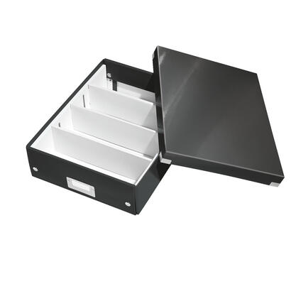 leitz-caja-organizadora-mediana-click-store-wow-2-4-compartimentos-negro