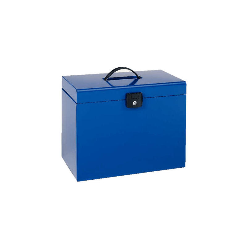 esselte-home-box-a4-maletin-metalico-con-5-carpetas-azul-con-asa-y-cerradura-con-llave