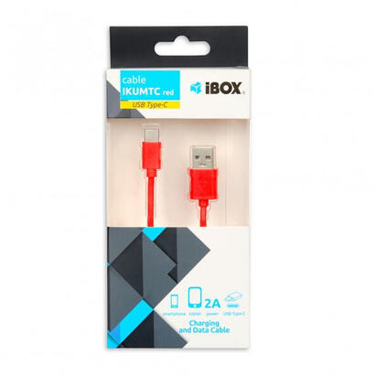 i-box-usb-type-c-cable-3a-red-1m
