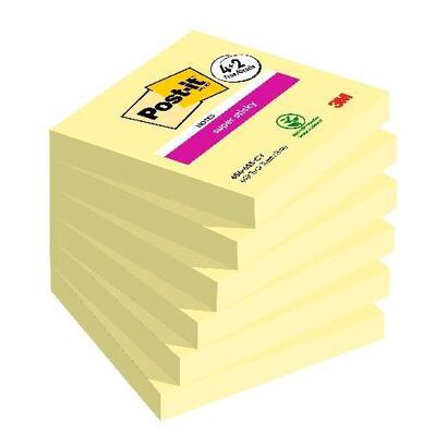 post-it-bloc-notas-super-sticky-90h-76x76-paquete-de-6-canary-yellow
