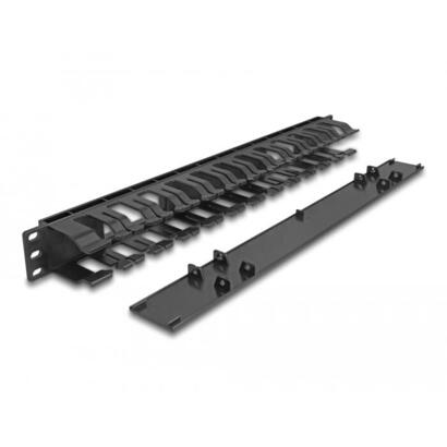 delock-19-panel-de-enrutamiento-de-gestion-de-cables-con-2-aberturas-1u-negro-plastico