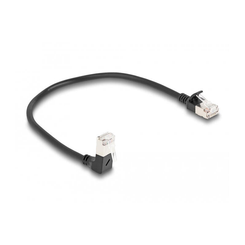 delock-cable-de-red-rj45-cat6a-sftp-slim-90-unten-angular-gerade-025-m