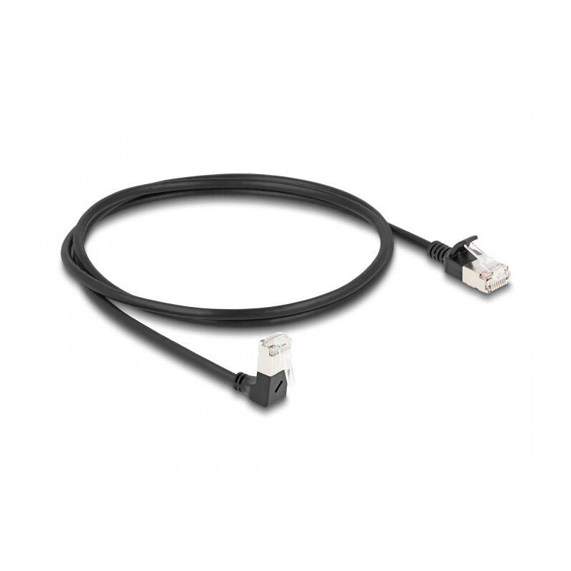 delock-cable-de-red-rj45-cat6a-sftp-slim-90-unten-angular-gerade-1-m