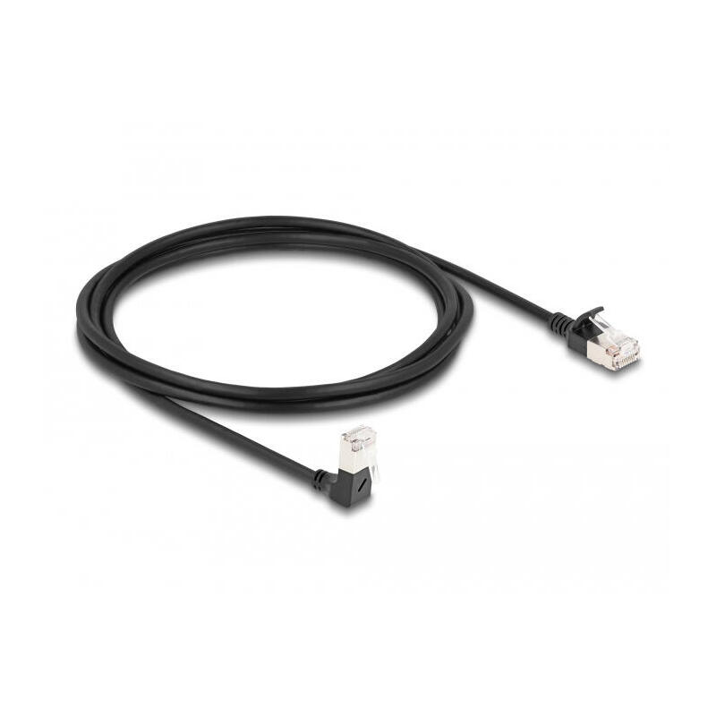 delock-cable-de-red-rj45-cat6a-sftp-slim-90-unten-angular-gerade-2-m