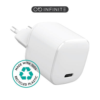 infinite-usb-c-charger-eu-pd-20w-1-x-usb-c-white-recycled-plastic-warranty-60m