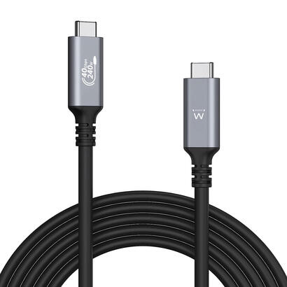 ewent-ec1070-cable-usb-1-m-usb4-gen-3x2-usb-c-negro