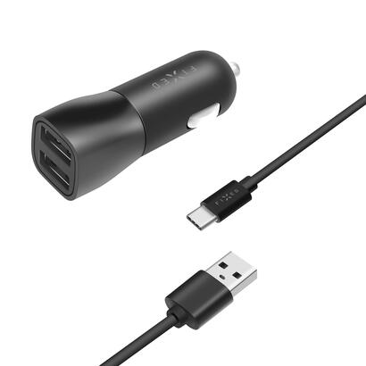fixed-dual-usb-car-charger-15w-usb-usb-c-cable-black