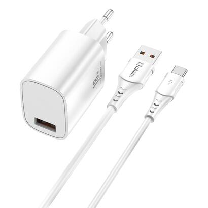 kit-cargador-qcharx-artemisia-3a-18w-cable-usb-a-tipo-c-blanco