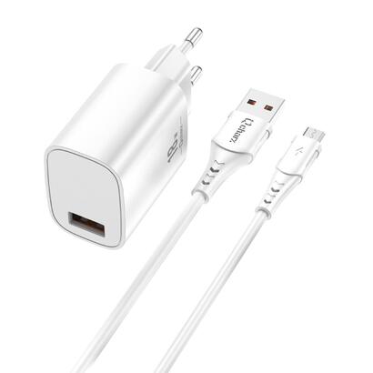 kit-cargador-3a-qcharx-artemisia-18w-cable-usb-a-micro-blanco