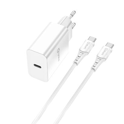 kit-cargador-qcharx-chronos-3a-20w-puerto-pd-cable-tipo-c-a-tipo-c-blanco