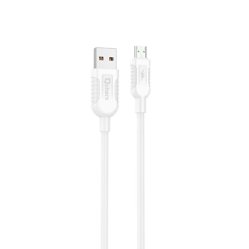 cable-qcharx-athens-usb-a-micro-3a-1-m-pvc-blanco