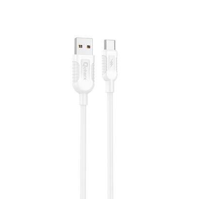 cable-qcharx-athens-usb-a-tipo-c-3a-1-m-pvc-blanco