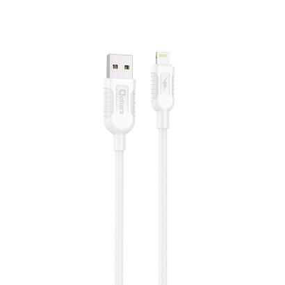 cable-qcharx-athens-usb-a-lightning-3a-1-m-pvc-blanco