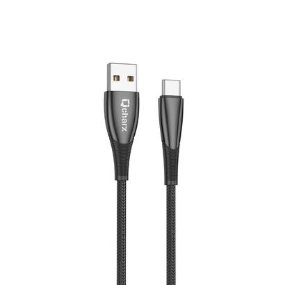 cable-qcharx-berlin-usb-a-tipo-c-3a-1-m-zinc-negro-cordon-grueso-tacto-suave