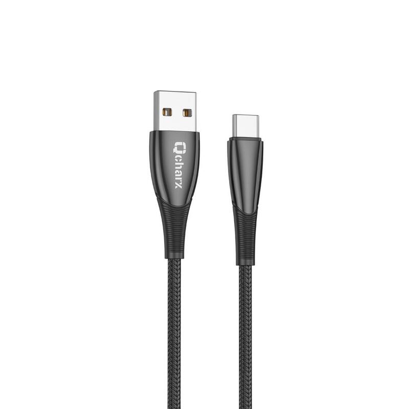 cable-qcharx-berlin-usb-a-tipo-c-3a-1-m-zinc-negro-cordon-grueso-tacto-suave