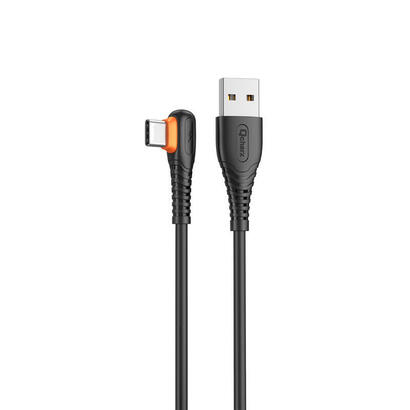 cable-qcharx-london-usb-a-tipo-c-3a-1-m-pvc-negro-acodado