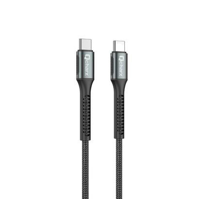 cable-qcharx-prague-tipo-c-a-tipo-c-3a-100w-1-m-aleacion-de-aluminio-negro-cable-trenzado-suave