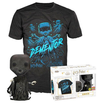 set-figura-pop-38-tee-harry-potter-dementor-talla-s