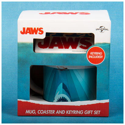 fizz-creations-jaws-mug-coaster-keyring-set-tazon-azul-universal-1-piezas