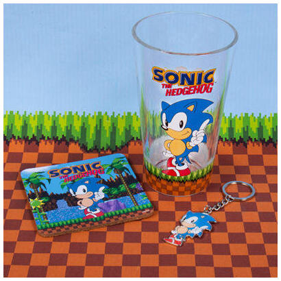 fizz-creations-sonic-glass-coaster-keyring-set-transparente-1-piezas