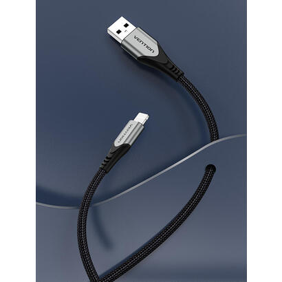 cable-usb-20-lightning-vention-labhf-usb-macho-lightning-macho-1m-gris