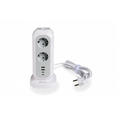 verbatim-regleta-eupt-01-cable-2m-blanco-11x-230v-ue-2x-usb-tipo-a-2x-usb-tipo-c