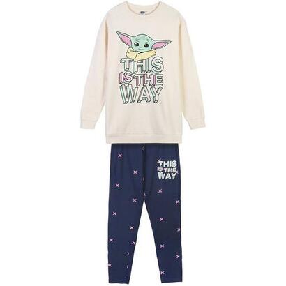 pijama-largo-cotton-brushed-the-mandalorian-beige-talla-l