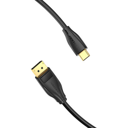 cable-conversor-vention-cgybf-usb-tipo-c-macho-displayport-macho-1m-negro