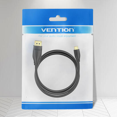 cable-conversor-vention-cgybf-usb-tipo-c-macho-displayport-macho-1m-negro