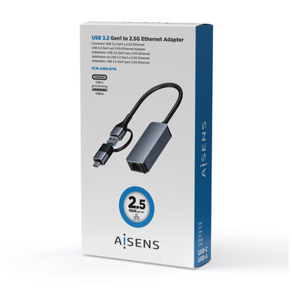 aisens-conversor-usb32-gen1-usb-ausb-c-a-ethernet-25g-1010010002500-mbps-15cm-gris